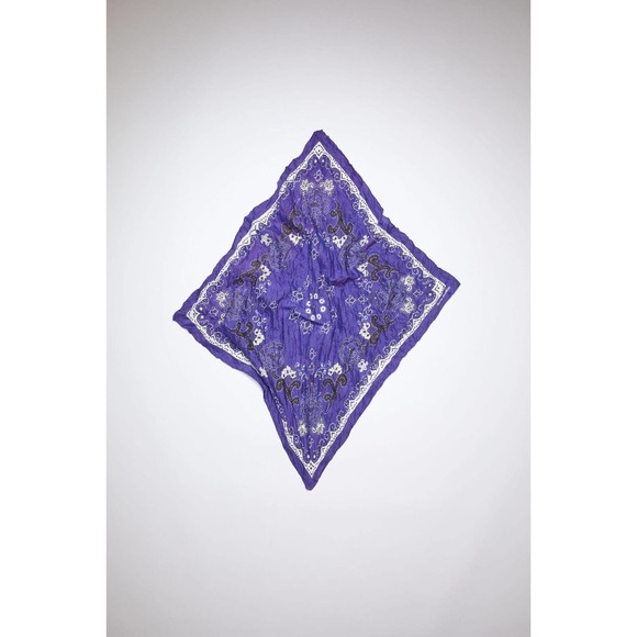 Acne Studios PAISLEY SCARF Blue/white - Picture 1 of 4